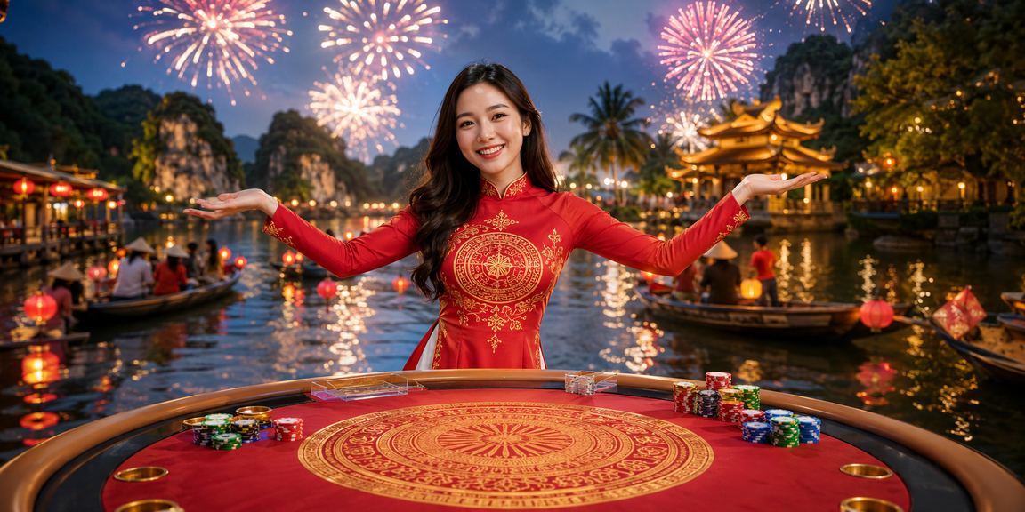 Bầu không khí Baccarat tại Ninh Bình với trang phục áo dài truyền thống Việt Nam