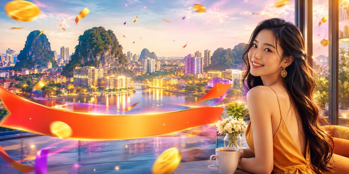 Khung cảnh Ninh Bình với người chơi thư giãn tham gia cá cược và casino trực tuyến cạnh tách cà phê