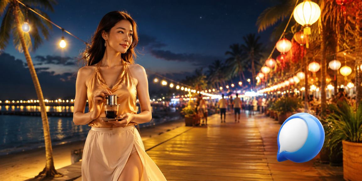 Khách VIP Phú Quốc thưởng thức cà phê Việt Nam trong khi nhận bonus và chơi Jackpot trực tuyến
