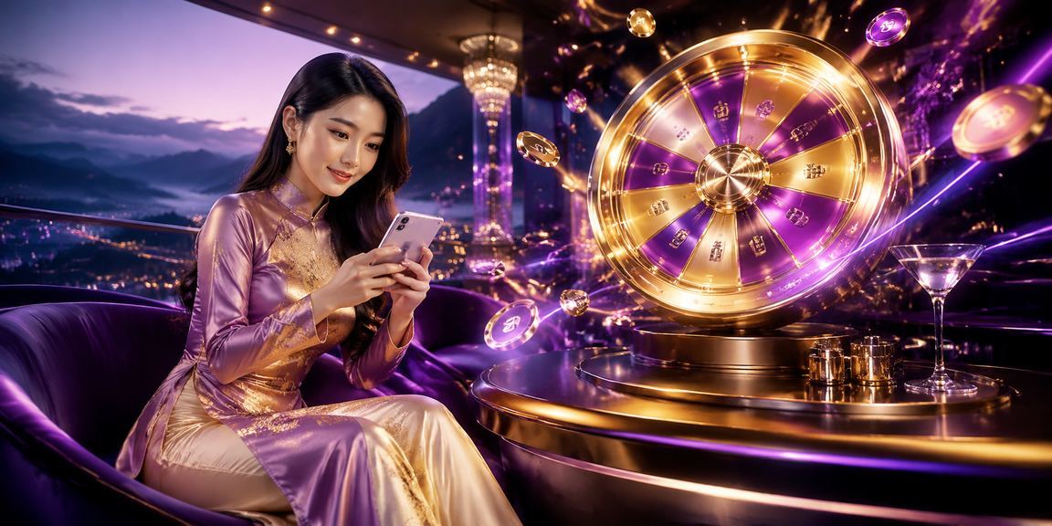 Người chơi tại Sapa thư giãn và tham gia trò chơi roulette trong trang phục áo dài truyền thống